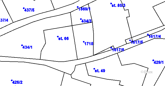 Parcela st. 65 v KÚ Lom u Stříbra, Katastrální mapa