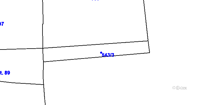 Parcela st. 543/3 v KÚ Lom u Stříbra, Katastrální mapa