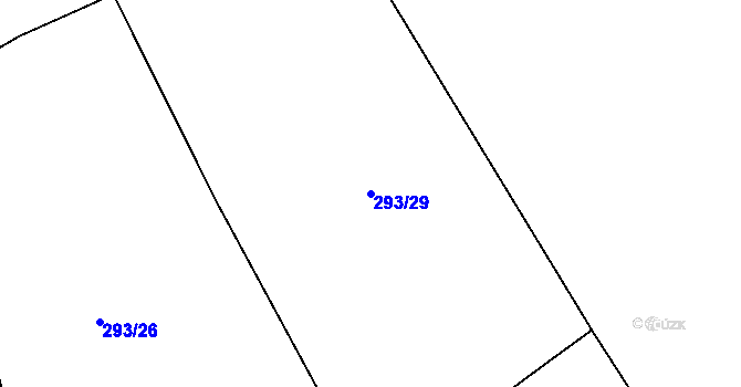 Parcela st. 293/29 v KÚ Benice, Katastrální mapa