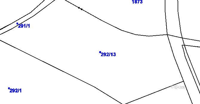 Parcela st. 292/13 v KÚ Benice, Katastrální mapa