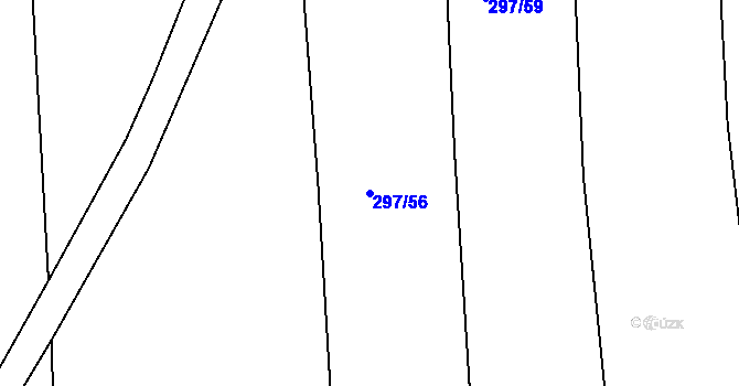 Parcela st. 297/56 v KÚ Benkovice, Katastrální mapa