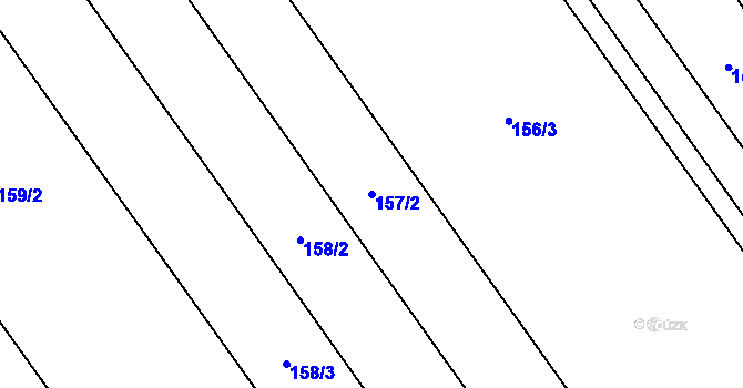 Parcela st. 157/2 v KÚ Beňov, Katastrální mapa