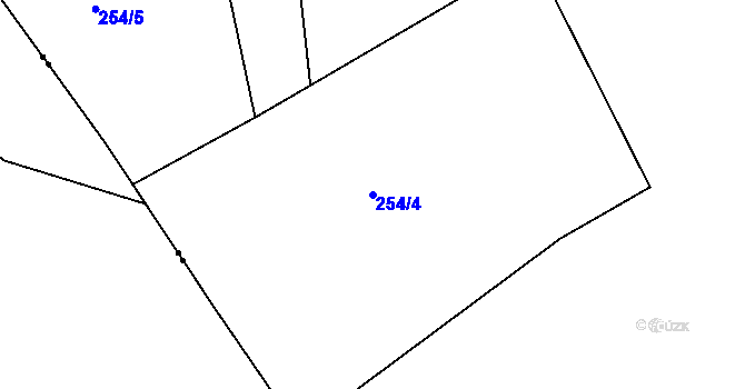 Parcela st. 254/4 v KÚ Beranov, Katastrální mapa