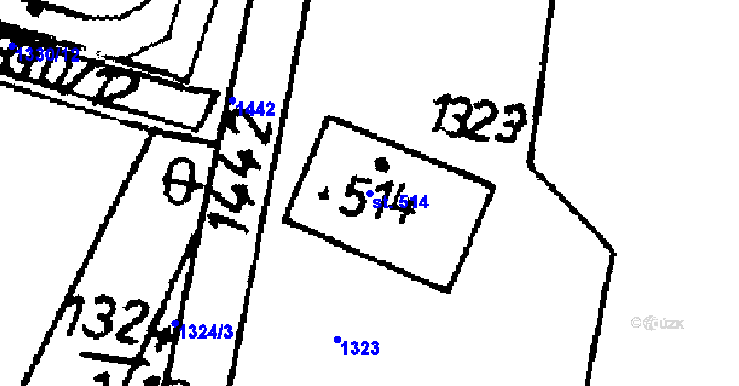Parcela st. 514 v KÚ Bernartice u Milevska, Katastrální mapa