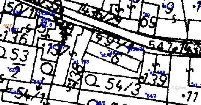 Parcela st. 6 v KÚ Bernartice u Milevska, Katastrální mapa