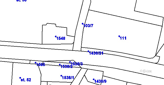 Parcela st. 38 v KÚ Bernartice u Milevska, Katastrální mapa