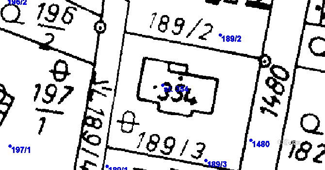 Parcela st. 354 v KÚ Bernartice u Milevska, Katastrální mapa