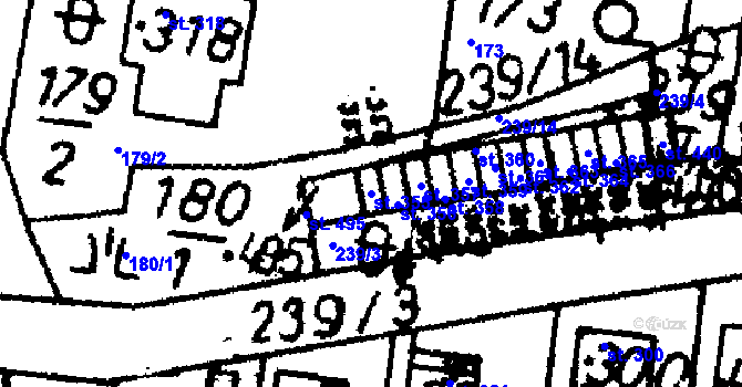 Parcela st. 355 v KÚ Bernartice u Milevska, Katastrální mapa