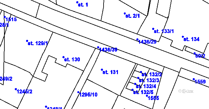 Parcela st. 58/2 v KÚ Bernartice u Milevska, Katastrální mapa