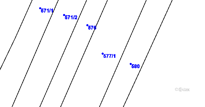Parcela st. 577/1 v KÚ Bernartice u Milevska, Katastrální mapa