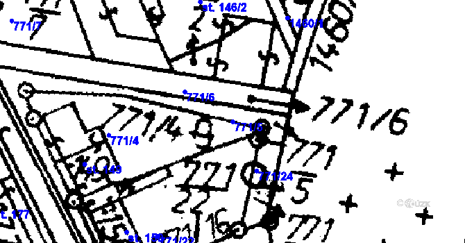 Parcela st. 771/5 v KÚ Bernartice u Milevska, Katastrální mapa