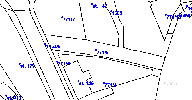 Parcela st. 771/6 v KÚ Bernartice u Milevska, Katastrální mapa