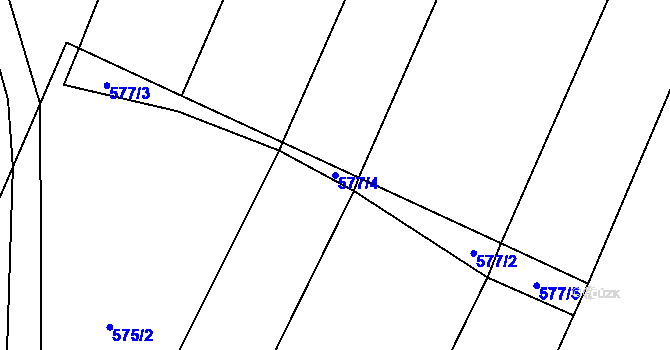 Parcela st. 577/4 v KÚ Bernartice u Milevska, Katastrální mapa