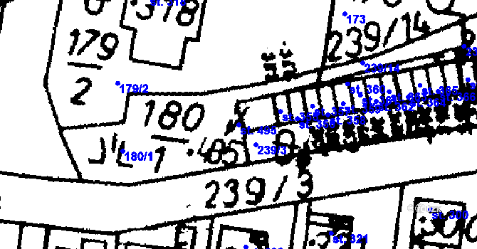Parcela st. 495 v KÚ Bernartice u Milevska, Katastrální mapa