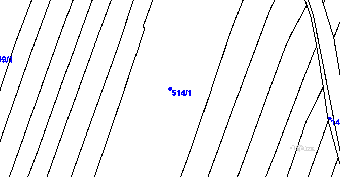 Parcela st. 514/1 v KÚ Bernartice u Milevska, Katastrální mapa