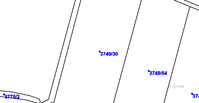 Parcela st. 3749/30 v KÚ Bilinka, Katastrální mapa