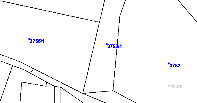 Parcela st. 3753 v KÚ Bilinka, Katastrální mapa