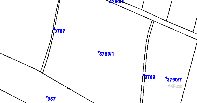 Parcela st. 3788/1 v KÚ Bilinka, Katastrální mapa