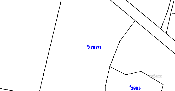 Parcela st. 3797/1 v KÚ Bilinka, Katastrální mapa