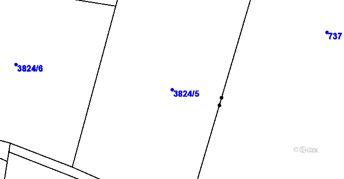 Parcela st. 3824/5 v KÚ Bilinka, Katastrální mapa