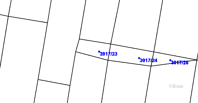 Parcela st. 3917/23 v KÚ Bilinka, Katastrální mapa