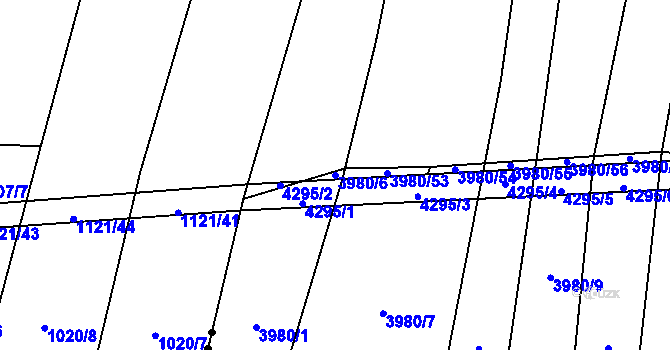 Parcela st. 3980/6 v KÚ Bilinka, Katastrální mapa