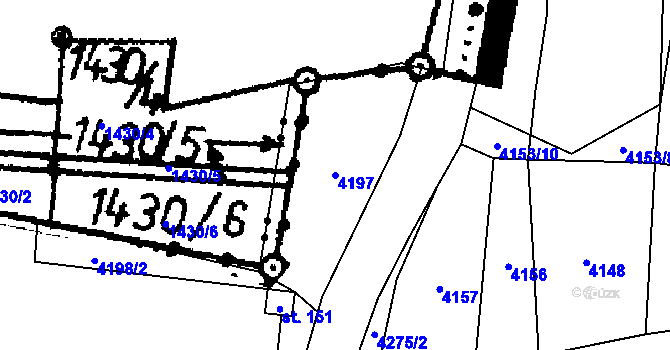 Parcela st. 4197 v KÚ Bilinka, Katastrální mapa