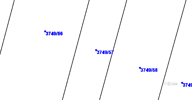 Parcela st. 3749/57 v KÚ Bilinka, Katastrální mapa