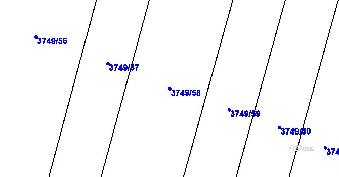 Parcela st. 3749/58 v KÚ Bilinka, Katastrální mapa