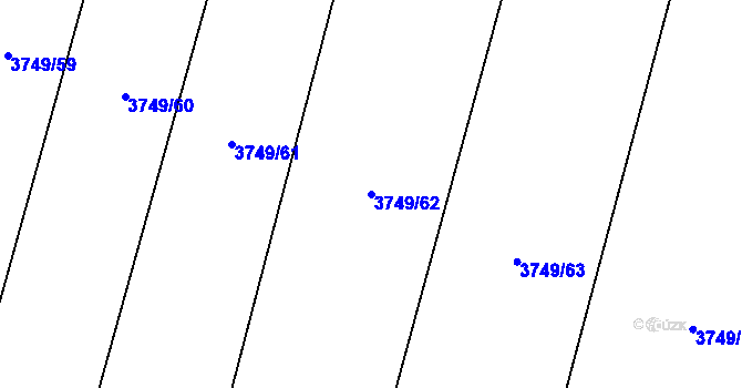 Parcela st. 3749/62 v KÚ Bilinka, Katastrální mapa