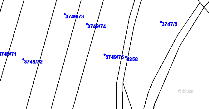 Parcela st. 3749/75 v KÚ Bilinka, Katastrální mapa