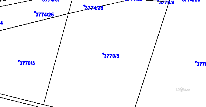 Parcela st. 3770/5 v KÚ Bilinka, Katastrální mapa