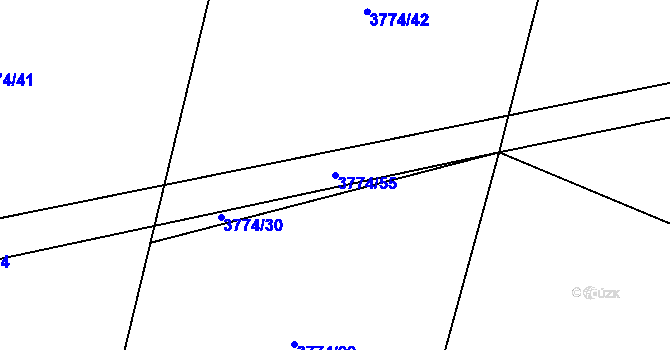 Parcela st. 3774/55 v KÚ Bilinka, Katastrální mapa