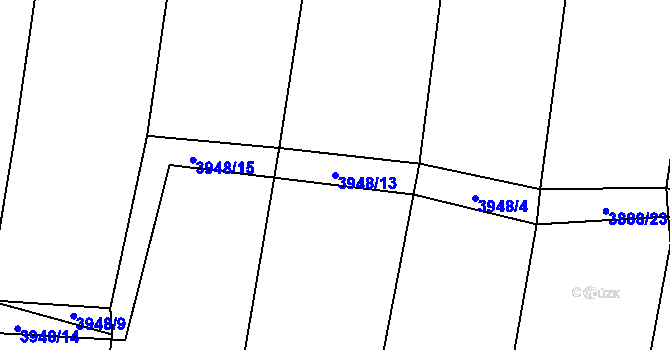 Parcela st. 3948/13 v KÚ Bilinka, Katastrální mapa