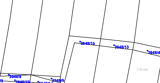 Parcela st. 3948/15 v KÚ Bilinka, Katastrální mapa