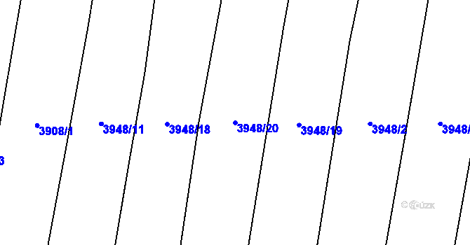 Parcela st. 3948/20 v KÚ Bilinka, Katastrální mapa