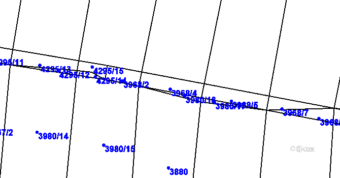 Parcela st. 3968/4 v KÚ Bilinka, Katastrální mapa