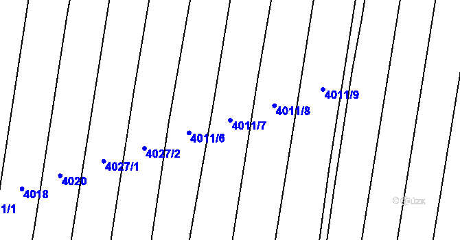 Parcela st. 4011/7 v KÚ Bilinka, Katastrální mapa