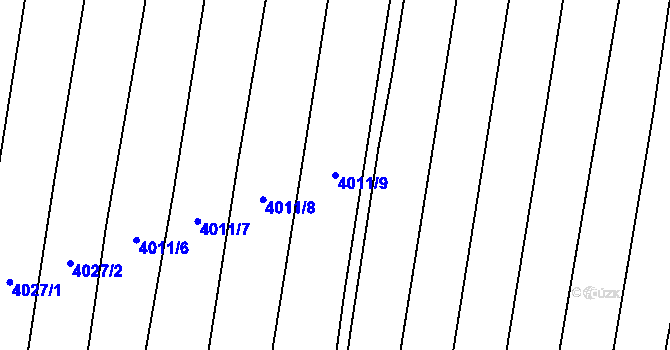 Parcela st. 4011/9 v KÚ Bilinka, Katastrální mapa
