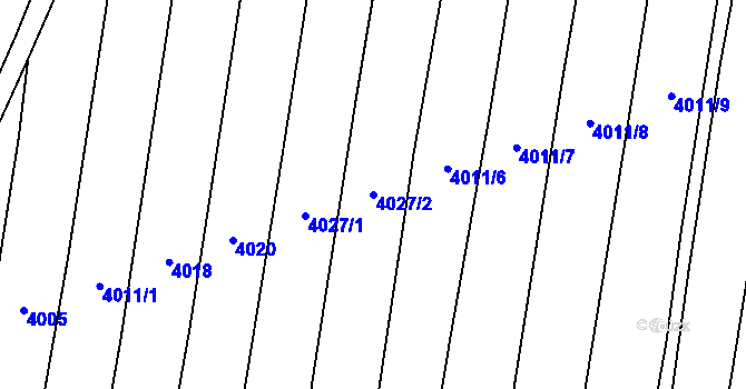 Parcela st. 4027/2 v KÚ Bilinka, Katastrální mapa