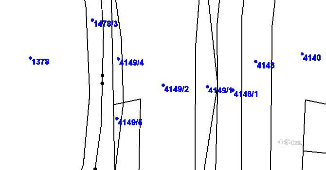 Parcela st. 4149/2 v KÚ Bilinka, Katastrální mapa