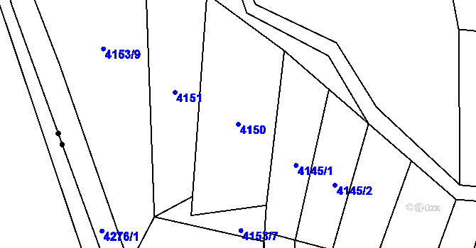 Parcela st. 4150 v KÚ Bilinka, Katastrální mapa