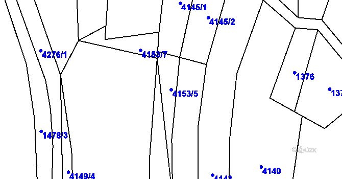 Parcela st. 4153/5 v KÚ Bilinka, Katastrální mapa