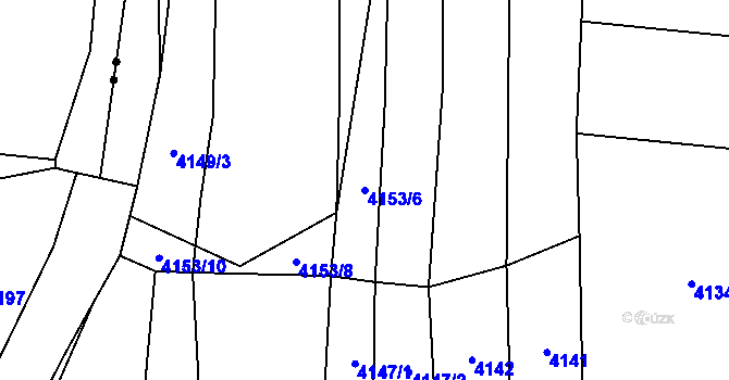 Parcela st. 4153/6 v KÚ Bilinka, Katastrální mapa
