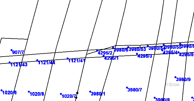 Parcela st. 4295/2 v KÚ Bilinka, Katastrální mapa