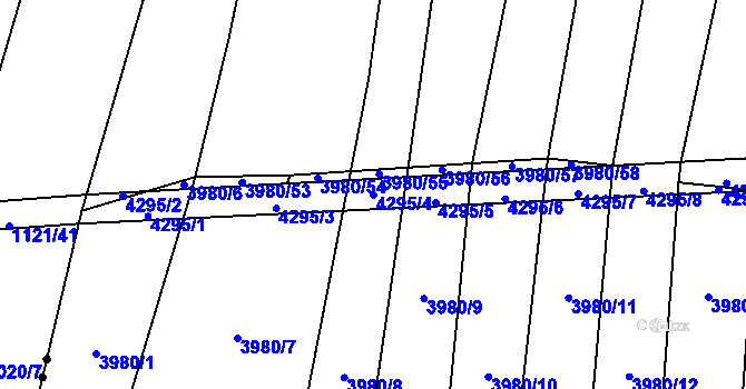 Parcela st. 4295/4 v KÚ Bilinka, Katastrální mapa