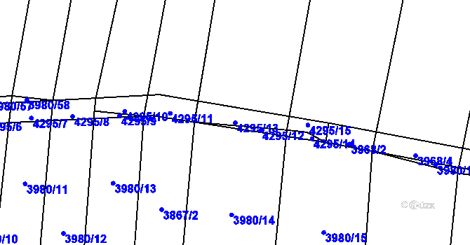 Parcela st. 4295/13 v KÚ Bilinka, Katastrální mapa