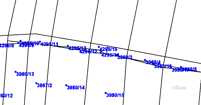 Parcela st. 4295/14 v KÚ Bilinka, Katastrální mapa