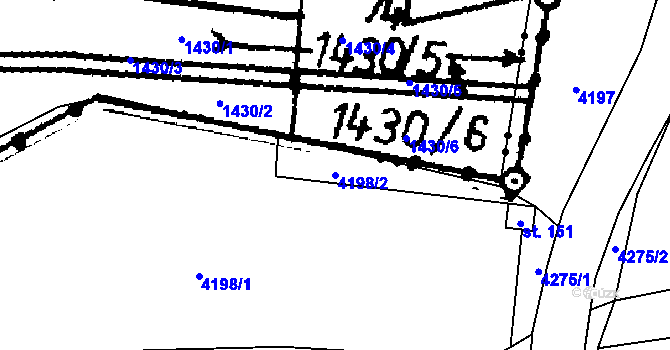 Parcela st. 4198/2 v KÚ Bilinka, Katastrální mapa