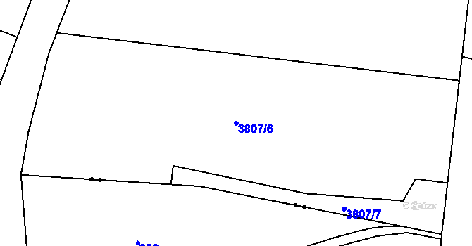 Parcela st. 3807/6 v KÚ Bilinka, Katastrální mapa